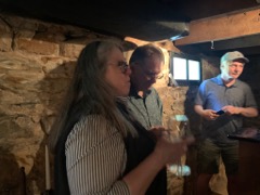 Cyndi and John Reichardt with our section chair,  Vladimir Nesterovich, in the original tasting room