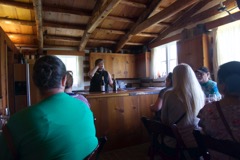 Our tour leader Jayme gives us a history of the winery