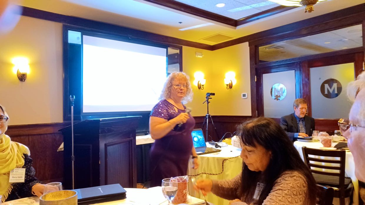 Featured Speaker Susan Gorveatte discussing the Jedi Code