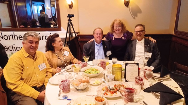 Around a table: Bogdan H, Theadora M, Featured Speaker Susan Gorveatte, Region 5 Chair Michael Kirchner, ASQ Board Member Ronald Kelley