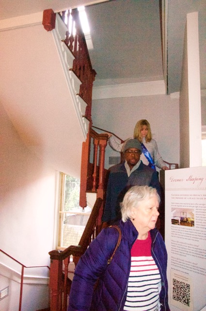 Staircase down from old building's lodging area