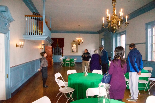 The balcony on the upper left was used for musicans