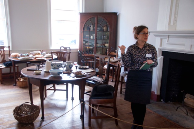 Our guide tells us about the fare served in the late 18th century