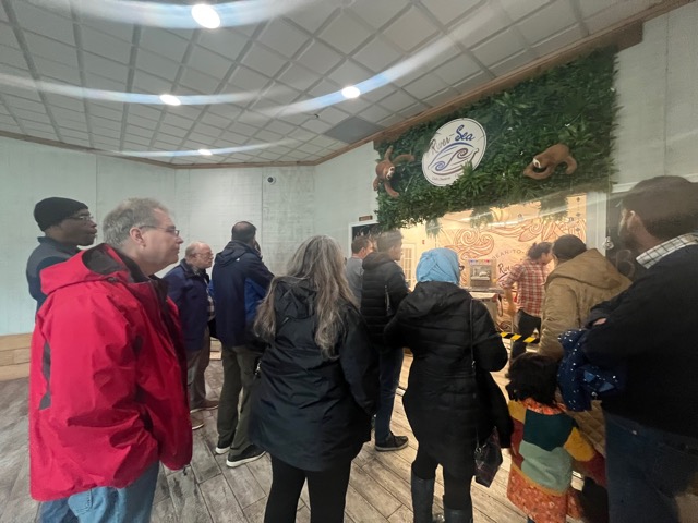 Our tour group watching the demonstration