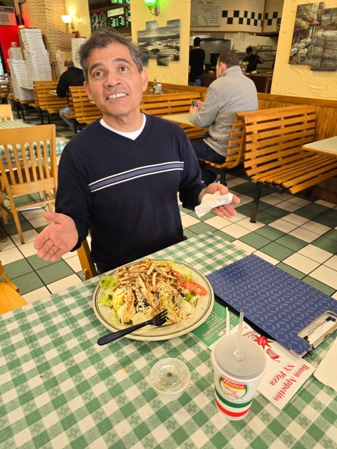 Edwin Videla having lunch