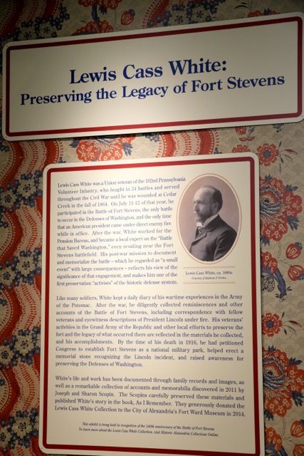 He preseved the legacy of Ft Stevens