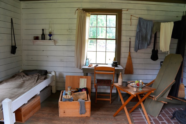 Outside of the hut